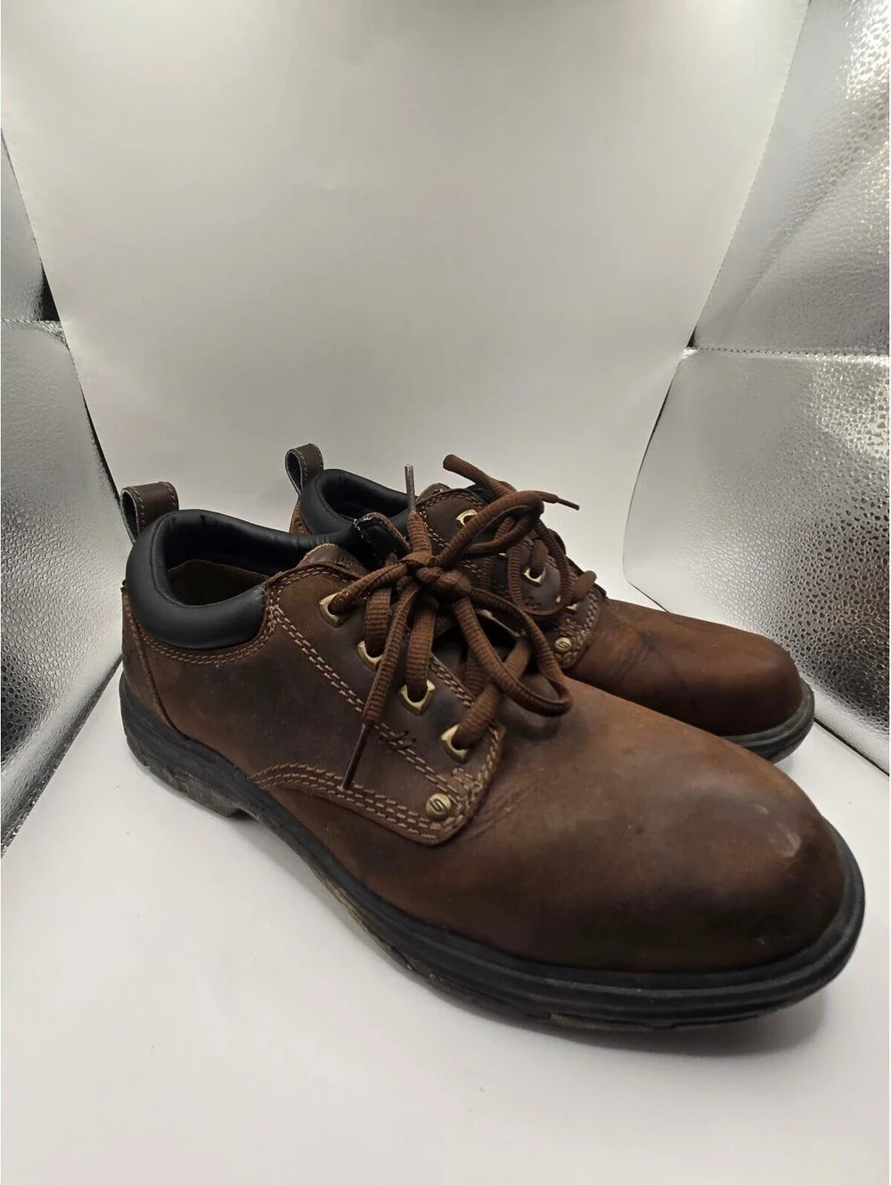 Skechers Relaxed Fit Men's Brown Leather Memory Foam Casual Shoes Size 10.5 US